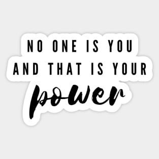 Power Inspirational Quote Sticker